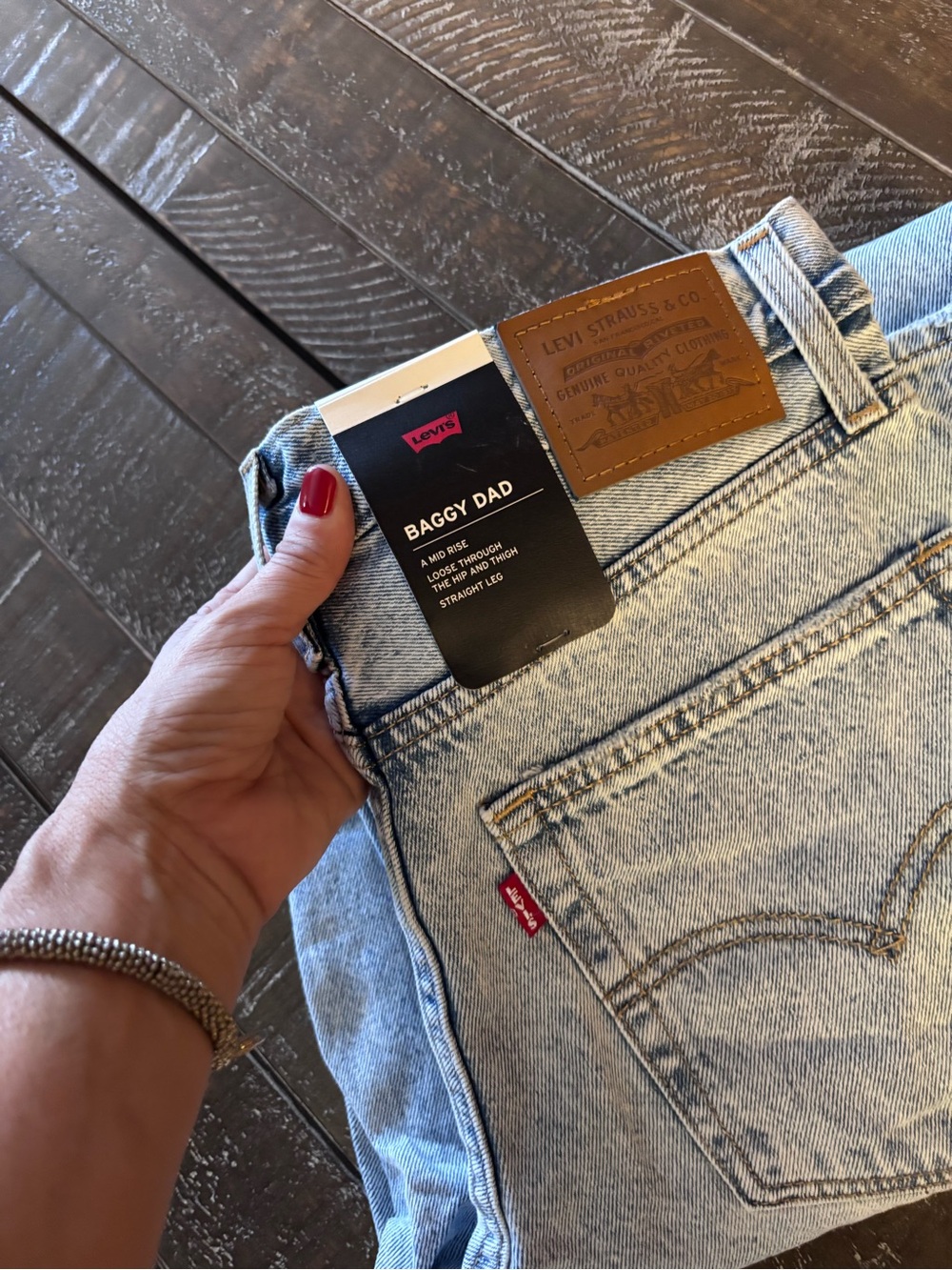 Levi's Light Wash Baggy Dad Jeans